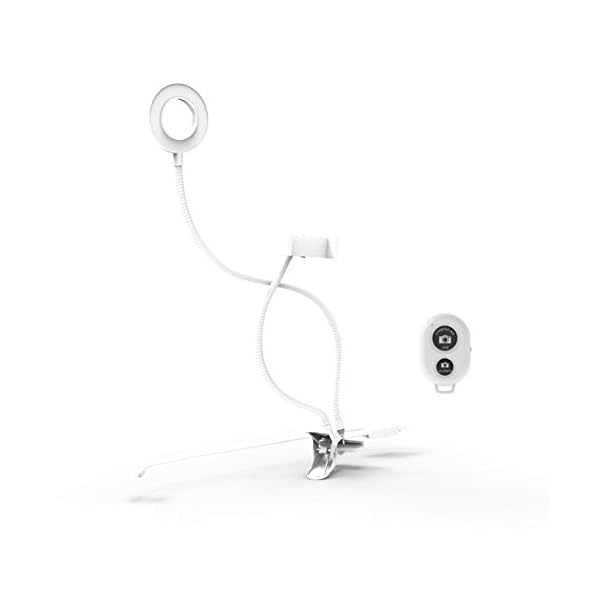 DigiPower 3"" Selfie Ringlicht mit Cliphalter, 3 Beleuchtungsmodi, 10 Helligeitsstufen, Smartphone-Halterung (iOS/Android), kabellose Fernbedienung, für Make-Up, YouTube, TikTok und Vlogging, DP-VLR3 – Bild 3