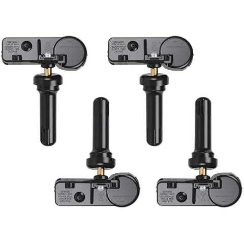 CDWTPS TPMS Sensor,GM 315Mhz Tire Pressure Monitoring Sensor Compatible for Chevy Silverado GMC Cadillac Buick Pontiac Saturn Hummber Saab Replace#13598771 13598772 13586335 13581558 4 Pack Cover