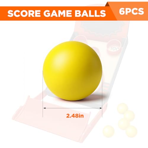 Image of Jenaai 6 Pack Arcade Ball Roll and Score Replacement Balls 2.48 Inch for Family Recreation Rooms, Ladder Toss, Outdoor Yard Replacement Balls for Arcade Ball Toss, Home Recreation Game