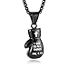 HZMAN Men Women Punk Stainless Steel Boxing Glove Chain Pendant Necklace