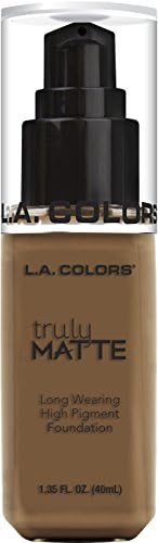 L.A. COLORS Truly MATTE Long Wearing High Pigment Foundation CLM363 Cappuccino, 1.35 Fl Oz