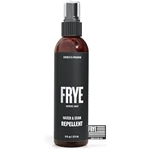 Frye Leather Water & Stain Repellent 6oz Spray Non-Aerosol, Made in USA Protects Leather, Suede & Nubuck Shields Against Water, Rain, Salt & Spills Safe on All Colors