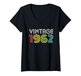 Photo Gallery donna 61st birthday gifts idea vintage 1962 men women 61 years old maglietta con collo a v Photo Gallery donna 61st birthday gifts idea vintage 1962 men women 61 years old maglietta con collo a v
