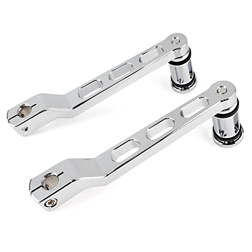 Donpida Motorcycle Heel Toe Gear Shift Lever Gear Pedals Shift Arms Compatible With Harley Fl Softail Touring Electra Glide Road King Road Flhx Street Tri Trikes Shifter Levers (Chrome) #TOP2