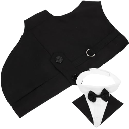 Traje de esmoquin formal para perro con pajarita y bandana