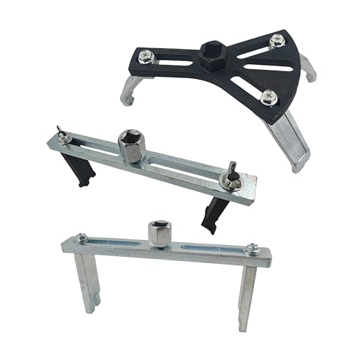 3PCS Universal Fuel Pump Removal Tool,Adjustable Fuel Pump Lock Ring Adjustable Lock Ring Spanner Fuel Pump Module Spanner Wrench Fuel Tank Lid Cover Remove Spanner Fit For Most Car Tank Caps