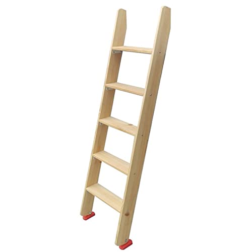 Escalera de madera para litera y loft con soporte de ganchos de 3 a 5 peldaños 3