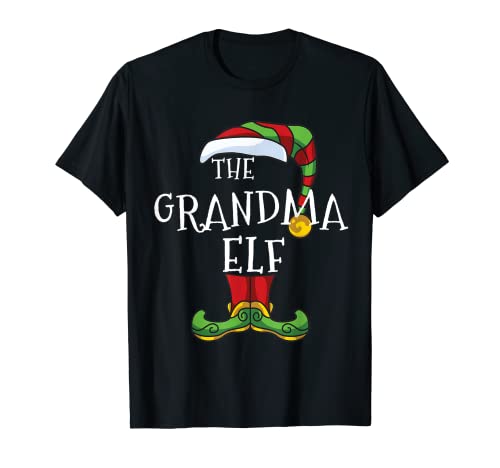 The Grandma Elf Family Christmas Funny elf Maglietta