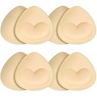 SKENGWEL BH Einlagen Bra Pads herausnehmbaren Sport BH,Bikinis Unterwäsche Einsätze Pads (4 Beige A/B, A/B)