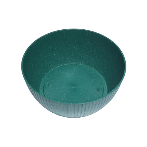 Image of Harshdeep Flower Pots for Home Decoration - Geneva - Indoor Outdoor Living Room Balcony Garden Patio Decorative Earth Friendly Recyclable Planter Made of Bamboo and Rice Husk 13 Inch Set of 2 (Green)