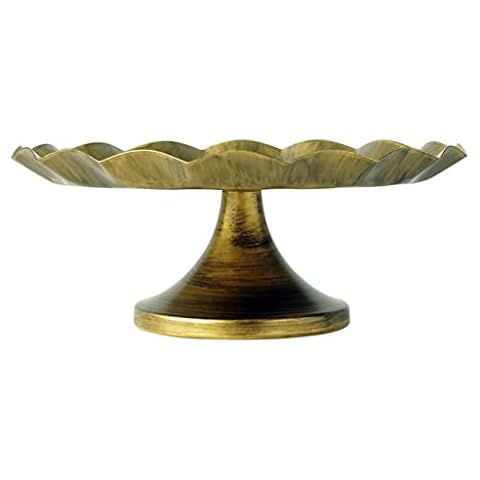 ZJXGW Gold Cake Stand Metal Cake Tray Vintage Black Gold Tools for Cake Perfume Tray Candy Bar Accessory Home Decoration (Size : L Code) Cover