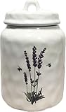 First of a Kind - Stoneware Canister, decorative Kitchen Canister - Ceramic Food Canister Jar for Tea, Sugar & Flour Storage (Small)