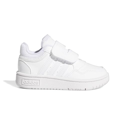 Adidas Unisex - Bimbi 0-24 Hoops Shoes, Cloud White / Cloud White / Cloud White, 19 Eu - 2