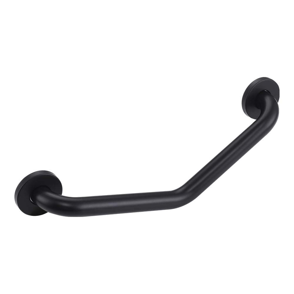 Jakarda Angled Handicap Grab Bar for Shower, Shower Handles for Elderly, Shower Grab Bars for Seniors with Concealed Screws (Black)
