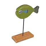 GLEAVI Figura de Pez de Madera Decorativa Colorida Juguete Educativo para Realista para Decorar Habitaciones Infantiles y Fomentar Imaginación