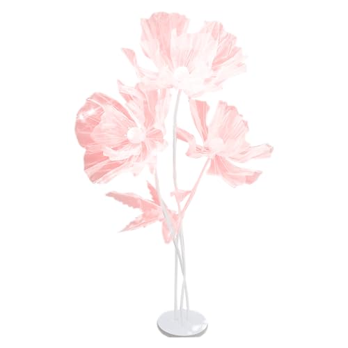 Fleurs géantes en gaze de 55 pouces avec 3 têtes et base pliable Style2