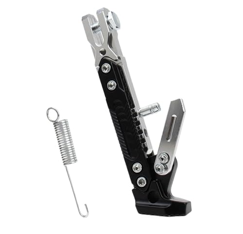 Support latéral béquille moto universel argenté pour moto tout-terrain et moto de route
