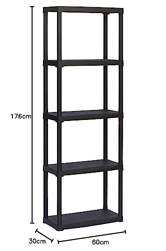 Scaffale in plastica 5 ripiani, mis. 600 L x 300 P...