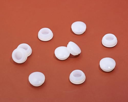 Image of ONLYKXY 10 Pcs Clear Silicone Round Snap in Type Locking Furniture Hole Plugs Button Protective Cover Cap Head,Universal (14mm /0.55inch)