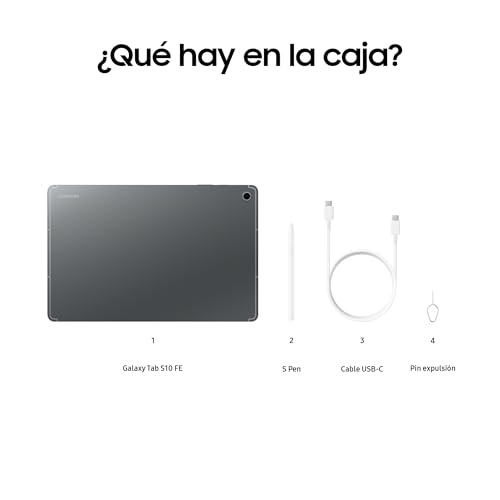 Miniatura 6 de Samsung Galaxy Tab S10 FE+ 256GB, Tablet Android + S Pen, Galaxy AI, 8GB RAM, Pantalla de 13,1", Batería de Larga Duración, Gris, Garantía del Fabricante 3 Años + 1 Año Extra