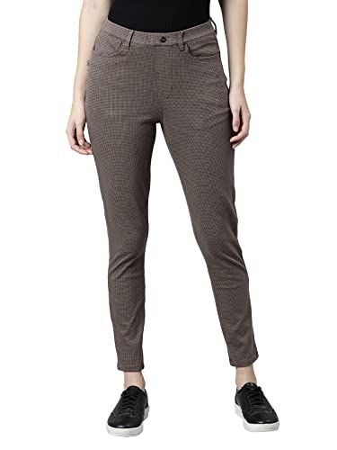 Image of GO COLORS Soft Cotton Blend Printed Jeggings Ankle Length for Women| Breathable, Mid Rise