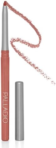 Palladio Retractable Waterproof Lip Liner High Pigmented and Creamy Color Slim Twist Up Smudge Proof Formula with Long Lasting All Day Wear No Sharpener Required, Nearly Nude