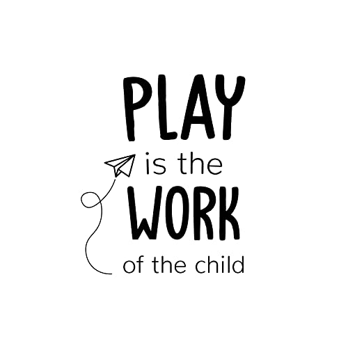Vinyl Wall Art Decal - Play Is The Work Of The Child - 20.6" X 17" - Trendy Inspiring Fun Positive Quote Sticker For Living Room Kids Room Playroom Daycare Nursery School Decor (Black) #TOP3