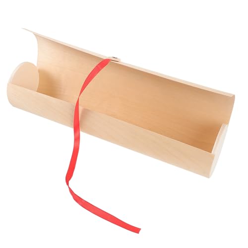 Lurrose Caja de Vino de Madera Tapa Resistente para Guardar Botellas y Objetos, Adecuada para Almacenamiento en Hogar y Oficina
