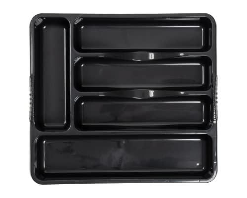 JMS we create smile [𝐒𝐞𝐭 𝐨𝐟 𝟒] Plastic Dish Drainer with Sink Tidy, Washing Up Bowl & Cutlery Tray-Home/kitchen Accessories (Midnight Grey/Dark Grey)