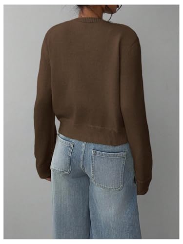 Image of SOLY HUX Women's Button Down Cropped Lightweight Cardigan Sweater Cute Fall Fashion 2026