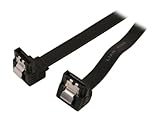 Rosewill 10-Inch SATA III Flat Cable with Locking Latch, Black (RCAB-11031)