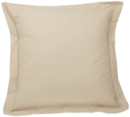 FRESH IDEAS Poplin Tailored Pillow Sham, Euro, 26x26 inches, Mocha