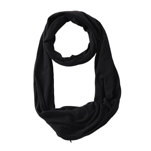 Huayeex Bufanda de Viaje para Mujer | Accesorio de Viaje Práctico con Bolsillo con Cremallera,Chal Bufanda Ligero Suave para Hombre y Mujer Avión Pasaporte Teléfono Llaves Todo Clima