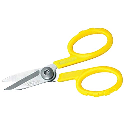 Preisvergleich Produktbild Miller Kevlarschere für LWL 130 mm 80671 (Telefonschere Glasfaserschere Drahtschneider Kabelschere Kabelschneider), leichte Schere zum Schneiden von Kevlar, ergonomisch geformte Griffe