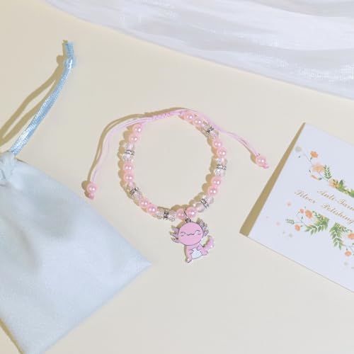 Image of Axolotl Gifts for Axolotl Lovers Birthday Gift Axolotl Necklace Bracelet Kawaii Jewelry for Who Loved Axolotl Easter Basket Stuffers