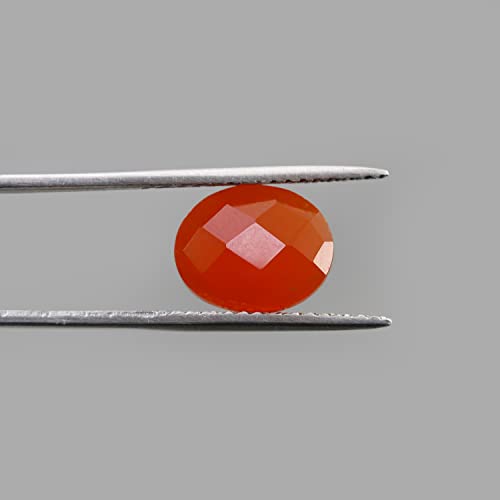 Natural Red Onyx Birthstone Oval Checker (9.5X11.5 Mm) Loose Cut Gemstone For Ring, Pendant And Jwelery Making (1 Piece) #TOP3