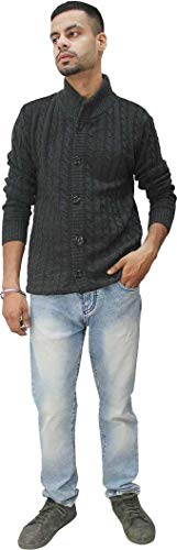Image of Matelco Mens Woollen Buttoned Sweater Full Sleeves for Winters