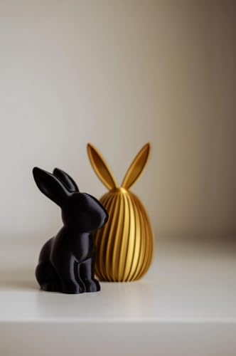 Generisch Conejo decorativo – Figura minimalista de conejo (6 cm, 10 cm, 13 cm) – Decoración de Pascua y accesorios para el hogar (chocolate, 10 cm)