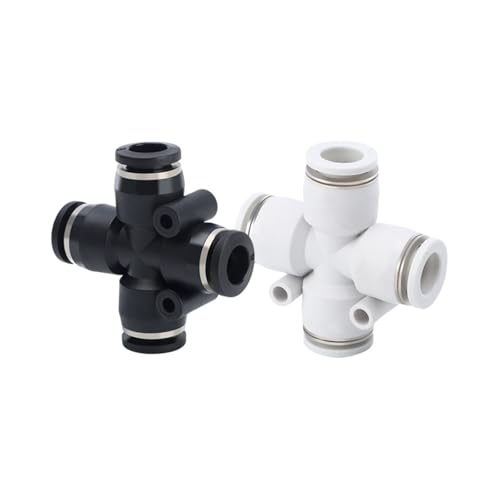 Conector rápido neumático cruzado ZA-6 en cruz de 4 vías para tubos de 6mm 2