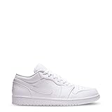 Weiß Nike Herren AIR Jordan 1 Low Basketballschuhe, Weiß (White/White/White 112), 42 1/2 EU