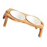 Toddmomy 1set Elevated Cat Bowl High Base Feeder for Cats and Puppies -Spill Design Easy Eating Position Keeps Room for