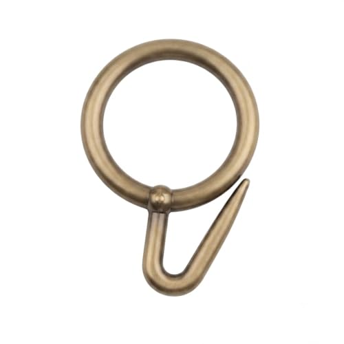 Image of ProKart Premium Plastic Curtain Rings Hook for Windows Curtains, Door Curtains, Bathroom Curtains and Other Multipurpose Usage 1.5 Inch Inner Diameter (Bronze, 12)