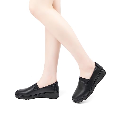 Image of VJH confort Women's Loafers Round Toe Slip on Comfort Arch Support Walking Shoes
