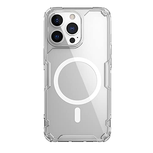 Coque TPU Magnetic iPhone 14 et 13 Pro Max dos magnetique blanc pour le quotidien