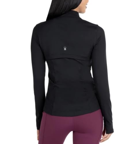 Spyder Women's Stretch Long Sleeve Zip Up Yoga Jacket with Thumb Holes3