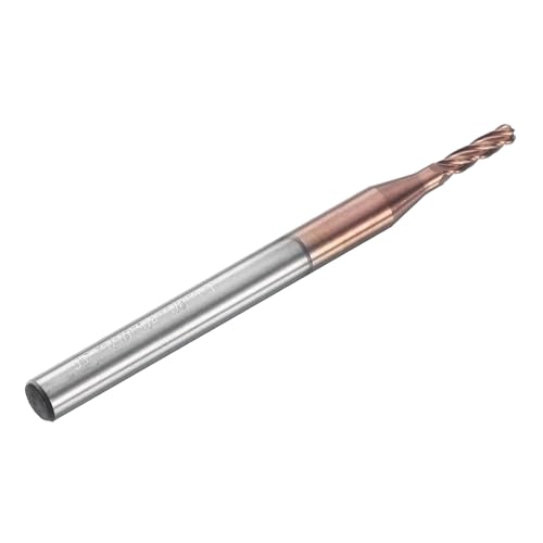 Image of HARFINGTON 5 Pcs Ball Nose End Mill 4 Flute 1 /16 inch Diameter 1 /8 inch Shank Tungsten Carbide AlTiN Coated Spiral CNC Router Bits 1 /4 inch Cutting Length Single End Ball for Carving Engraving Grinding