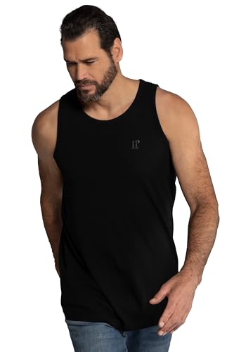 JP 1880 Herren große Größen Übergrößen Menswear L-8XL bis 8 XL, Basic Unterhemd, Tanktop, Ärmellos, Rundhals, schwarz 4XL 705145130-4XL