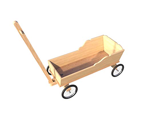 Long Reach Handle Ride Push Cart Wooden Garden Wagon Plans