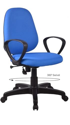 Image of FC Revolving Executive Desk Task Computer Office Ergonomic Living Room Home & Study Office Revolving Chairs (Blue)