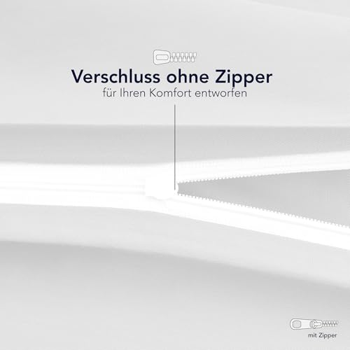 Dreamzie Kissenbezug 40 x 80 (Set mit 2) - 100% Jersey Baumwolle 150 g/qm Kissenbezüge -Weiß - Für Kissen 40 x 80 cm - Kissenhülle - Kissenbezug - Resistent und Hypoallergen 4